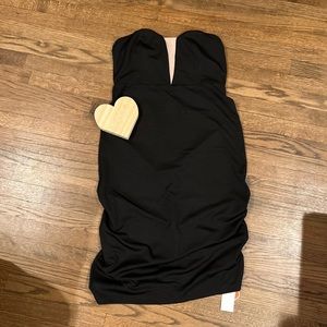 SWEETHEART SOLID CORSET MIDI DRESS